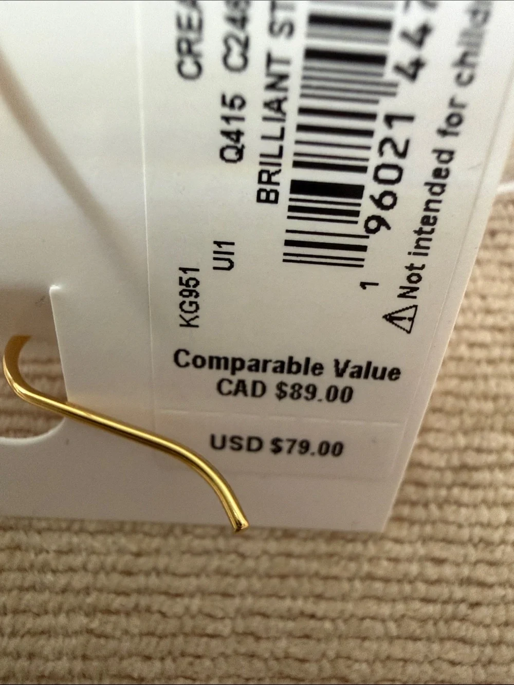 kate spade Gold and Cream Teardrop Pearl Halo Earrings